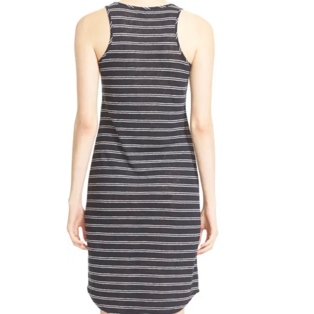 VINCE DOUBLE STRIPED LINEN DRESS - Picture 5 of 7